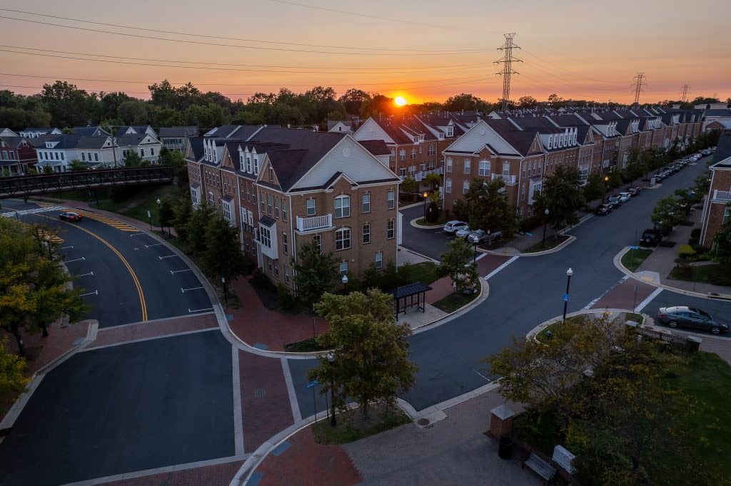 Golden Hour Real Estate Drone Photo