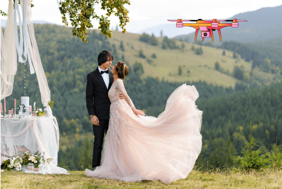 Wedding Drone Photography Image